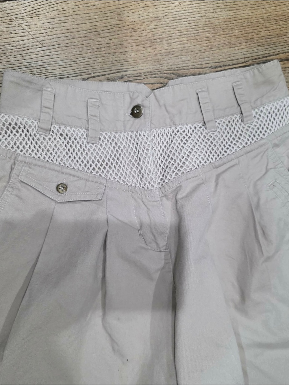 Together Petite Cotton Skirt in Light Beige and White